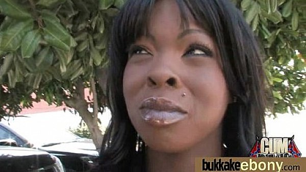 Gorgeous ebony lady sucks white dicks and gangbang fucking 8 