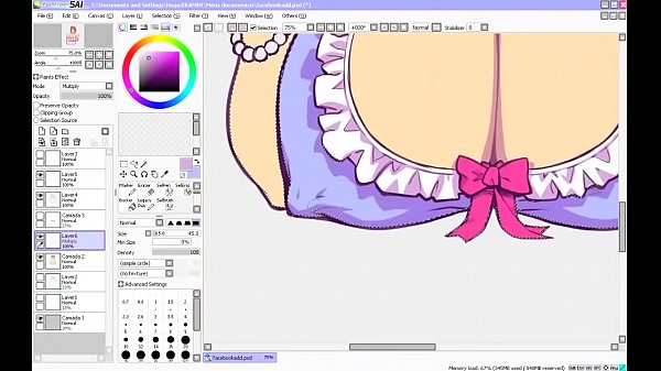 Hentai Speed Drawing - Part 3 - Flats & Shading