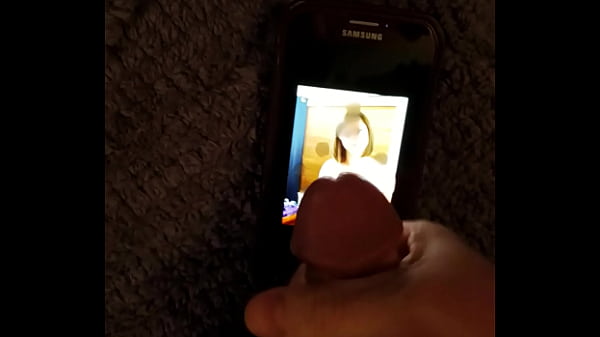 Guy masturbates to other guys wife for cum tribute.  