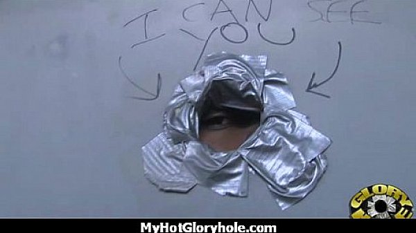 Gloryhole cock licking and sucking interracial 22