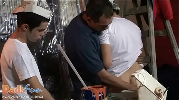 Cute boys and a make a heated painting orgy 