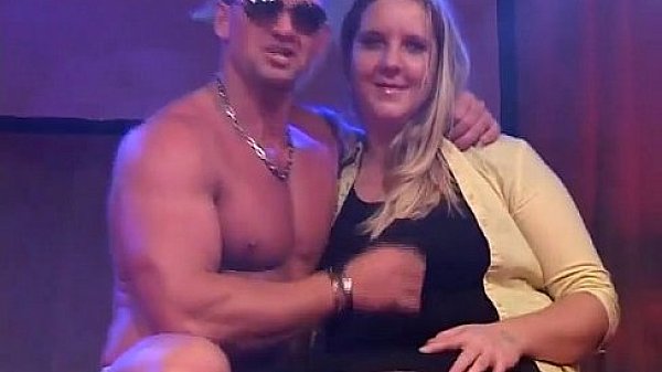 Male striper gives hot lap dance