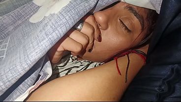 My perverted old stepfather visits my room and we end up having delicious sex in my bed