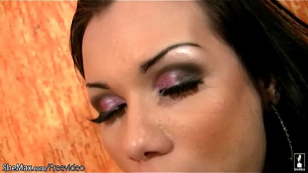 Perfect body shemale strokes big shecock until she orgasms