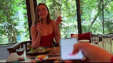 Risky Public Date with Lush 3 &ndash; I Almost Got Caught Cumming in the Store  