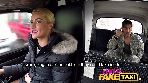 Female Fake Taxi Deep internal creampie from military dick 