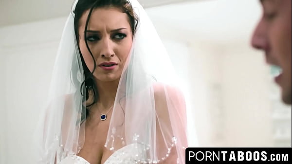 Horny bride is slowly seduced by husband's best friend before wedding and she bangs him hardly too.