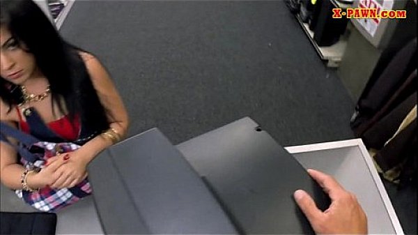 Pervert pawnkeeper fucking a hot Cuban chick in the pawnshop