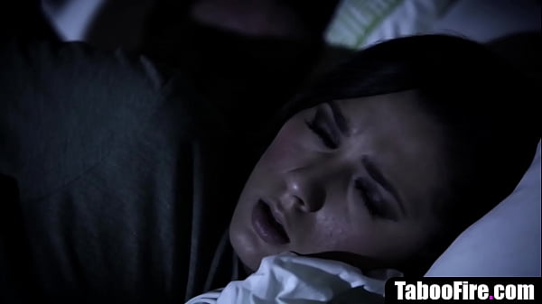 Teen step niece sharing bed with wicked step uncle