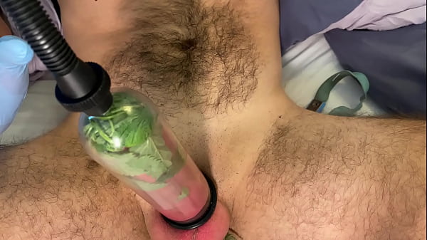 Extreme cbt nettles in condom  