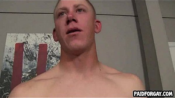 Straight hunk paid cash to tug on his hard cock  