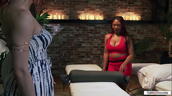 Do you two tgirls perhaps want a blowjob with your massage?Masseuse Avery Jane assfingers shemales Ariel Demure and Leilani Li and sucks tranny cocks