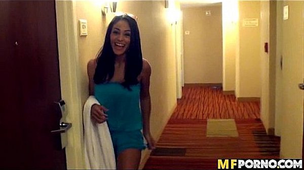 Sunbathing latina fucks white guy 1