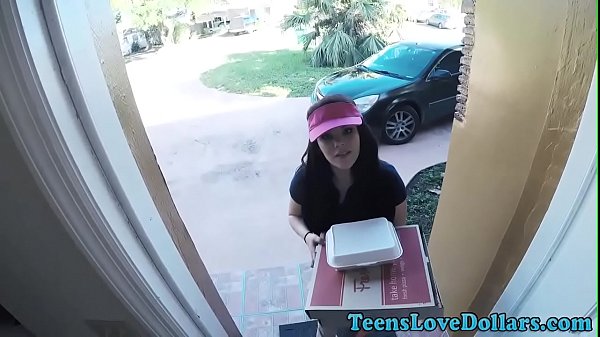 Pizza delivery teen facialized and fucked for money pov in hd 
