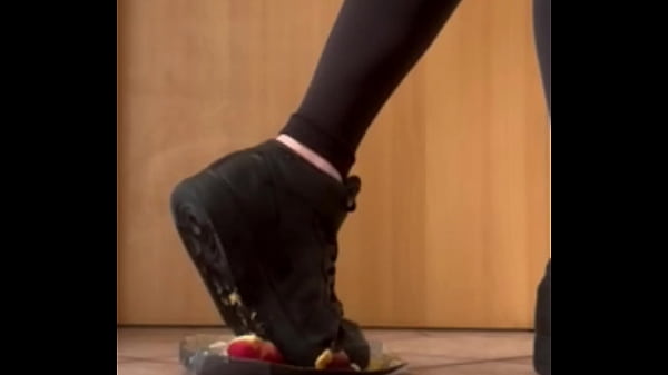 Crushing and stomping a Apple  