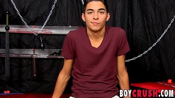 Gorgeous Latino twink strokes his man meat 