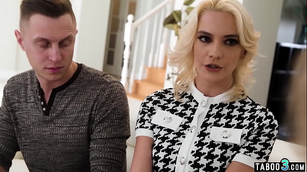 Guy banging a busty slut next to his mature stepmother