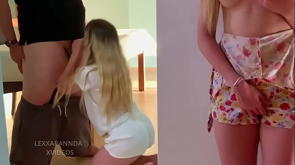 mira a mi hermanastra con el gordo de mi novio