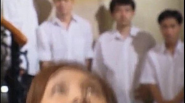 Naughty Asian teen Azusa Ayano gangbanged in hot bukkake sex scenes