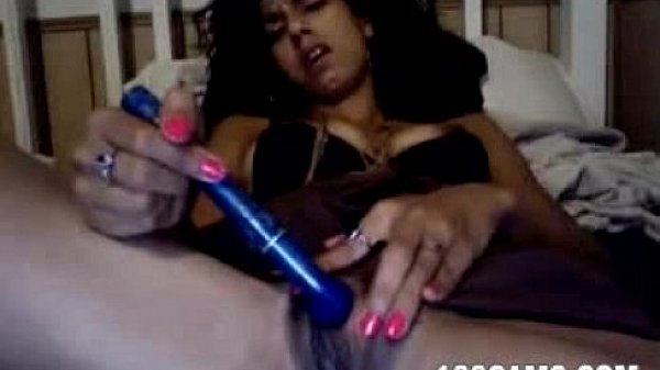 Milf with hairy pussy dark lips plays with vibe toy