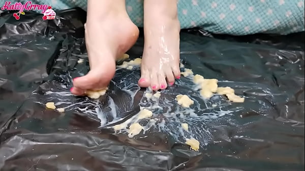 Redhead Play With Feet in Socks Closeup - Homemade