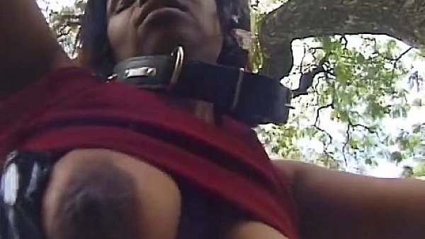 African chick outdoor licks sucking black cock