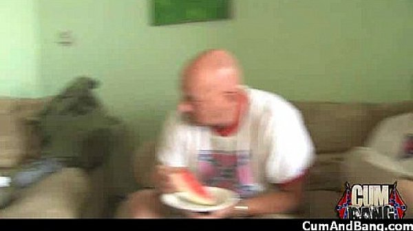 Nasty black girl grouped and facialed 18  