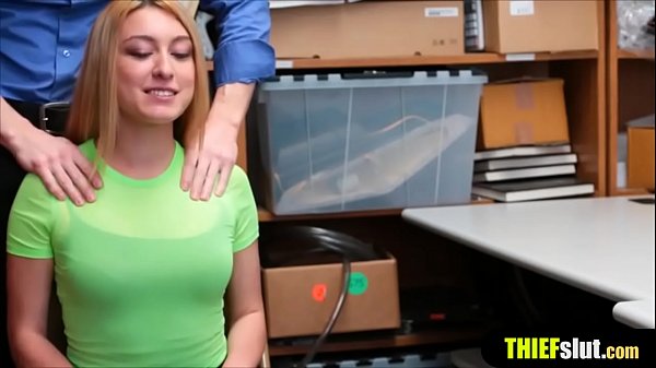 Shy looking teen punish fucked on CCTV