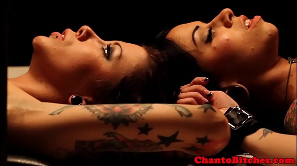 Tied up lesbian bondage babes punished