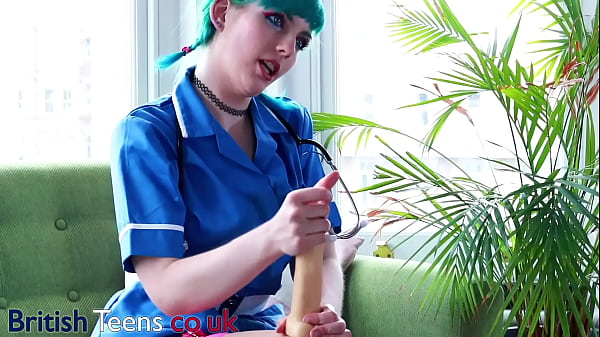 Blue Haired Alternative Nurse Takes Care Of Your Cock In An Appointment  