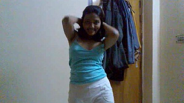 Dancing Indian girl stripping