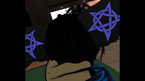 mute cat grinds against bunny momma's clit until they both cum