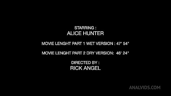 Alice Hunter 1st time 0% pussy / double fist anal/ foot anal/ dap with anal hook/ creampie/ cum swallowing/ squirting RA044