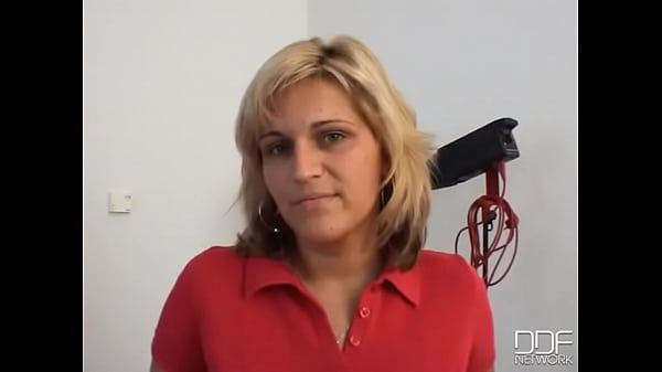 Shy girl shows her hangers!