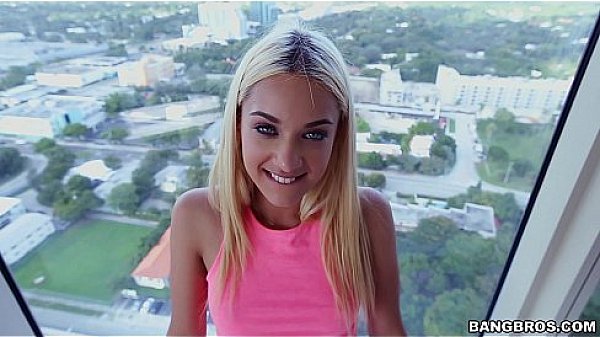 Cute blonde sucks cock 