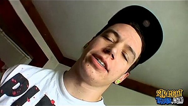 Straight guy slips out of his boxers exposing his huge cock