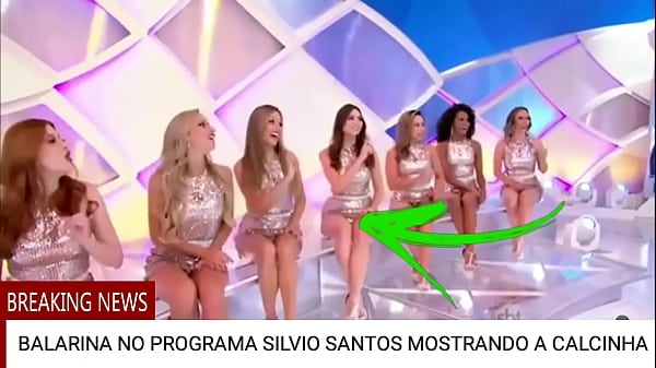 BALARINA NO PROGRAMA SILVIO SANTOS MOSTRANDO A CALCINHA