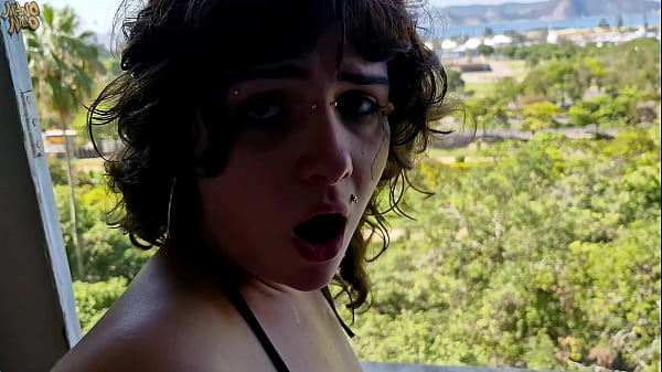 Huge Cum load in her mouth with a great vista