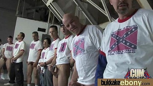 Interracial bukkake sex with black porn star 7