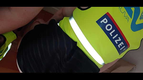 Three police girlfriends have a hot threesome