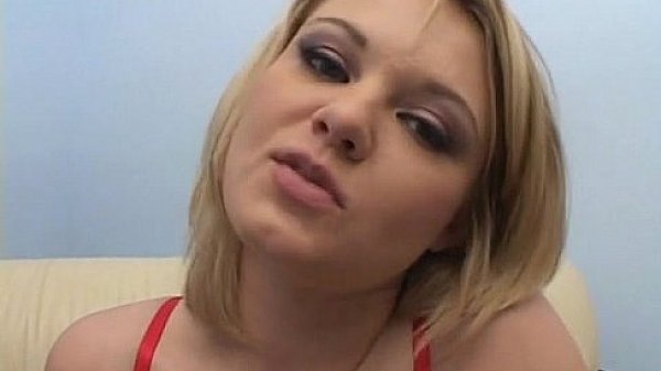 Cute blonde wants two dicks  