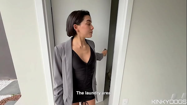 Beautiful big ass real estate agent shows her skills to close a deal!
