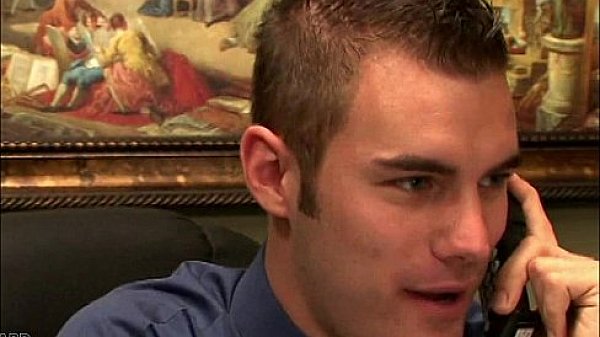 Sexual gays screwing butts in the office