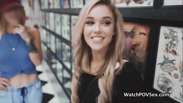 Gf caught sucking cock at tattoo studio