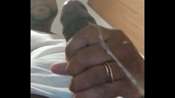 Hot black cock masturbation cum