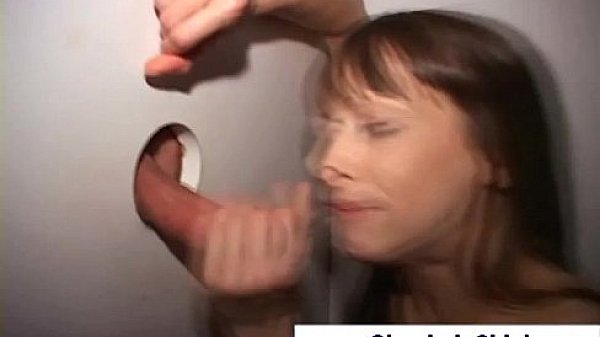 Gloryhole ho face jizzed