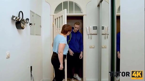 TUTOR4K. Rude tutor with short red hair learns a lesson thanks to sex 