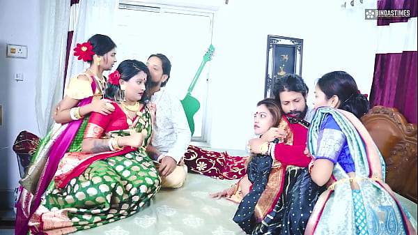 Desi Tharki Indian Jamindar Brothers Share their Four wives at the same Time For Real GangBang ( Hindi Audio )