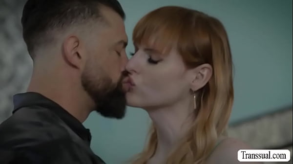 TS cheater Lianna Lawson gets nervous because shes gonna have sex with his co workmate.They start kissing each other on the bed and she then throats his hard big cock passionately.In return,her co workmate licks her ass first before he fucks it. 