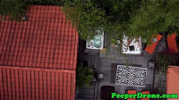 Peeping drone seeing lesbians